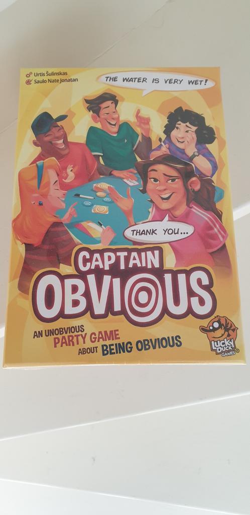 Captain Obvious: Een hilarisch party spel!, Hobby en Vrije tijd, Gezelschapsspellen | Bordspellen, Zo goed als nieuw, Drie of vier spelers