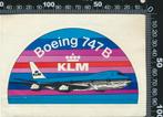 Sticker: KLM - Boeing 747 B, Verzamelen, Ophalen of Verzenden, Zo goed als nieuw, Bedrijf of Vereniging