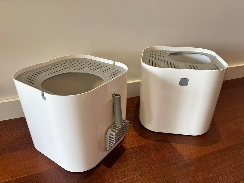 2x Modkat kattenbak (litter boxes) top-entry 4 nieuw liners, Dieren en Toebehoren, Kattenbakken, Ophalen, Gebruikt