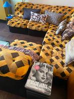 Vintage elementen hoekbank 1970 met uniek retro patroon, Ophalen, Gebruikt, Vintage retro 1970, Hoekbank