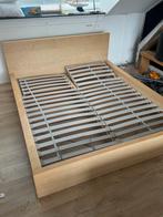 IKEA Malm bed 160x200 met verstelbare lattenbodem, Ophalen, Beige, Tweepersoons, 200 cm