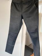 Donker blauw leren broek met elastische tailleband, Kleding | Dames, Broeken en Pantalons, Maat 38/40 (M), Blauw, Ophalen of Verzenden