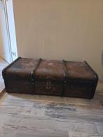 Antieke hutkoffer / salontafel met opbergruimte, Ophalen