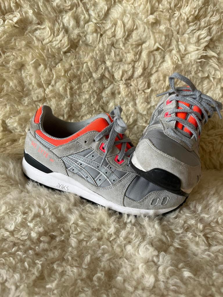 Asics GEL-LYTE III sneakers grijs/oranje, Ophalen of Verzenden, Gedragen, Grijs, Sneakers of Gympen