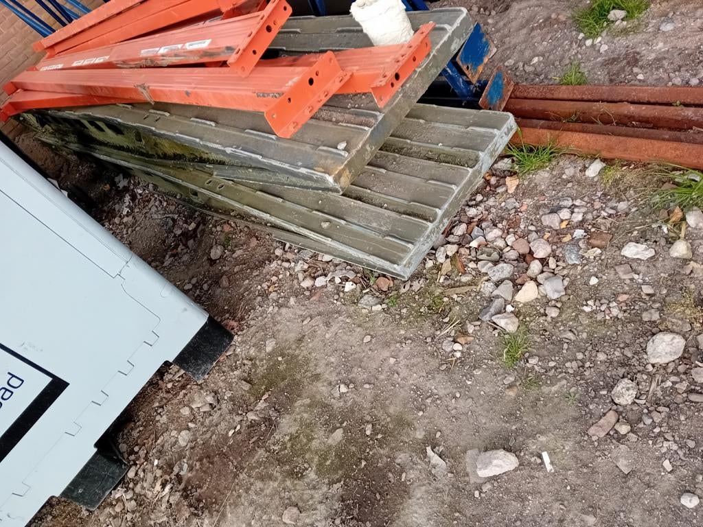 Zware rijplaten aluminium 5m, Doe-het-zelf en Verbouw, Metalen, Ophalen, Zo goed als nieuw, Aluminium