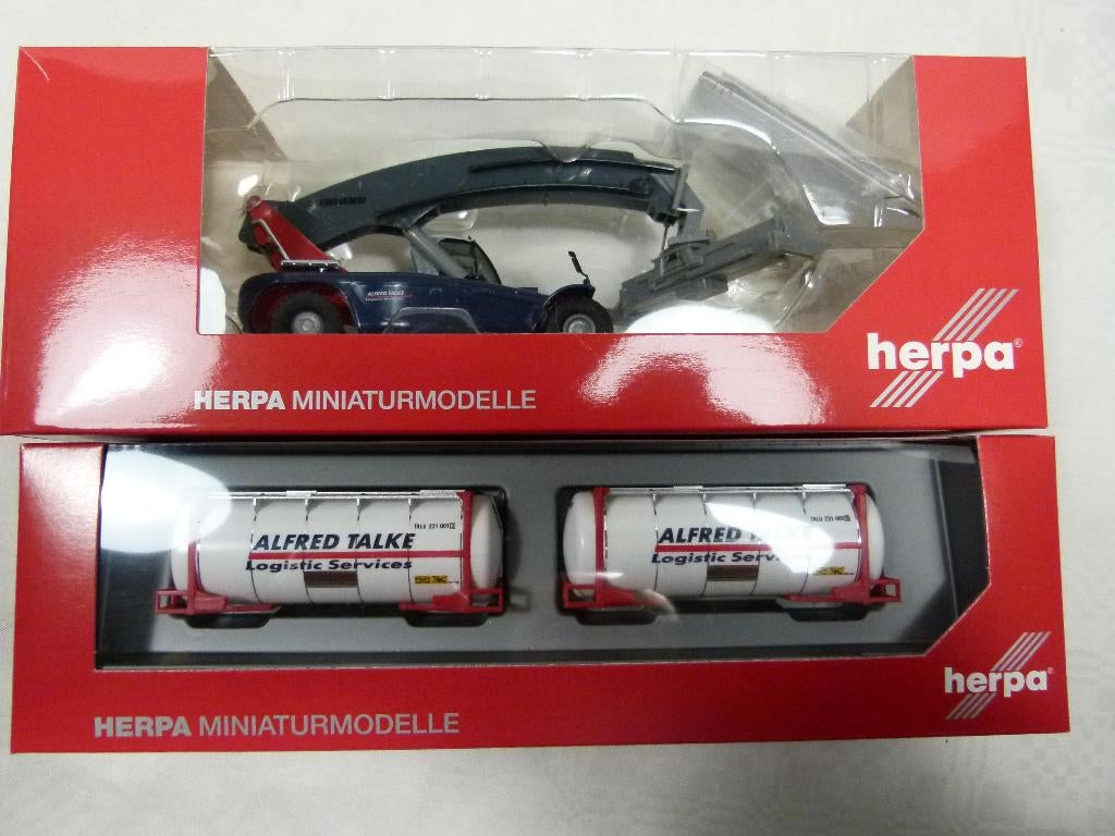 Herpa Container stapelaar Liebherr LRS 645, Ophalen of Verzenden, Nieuw, Bus of Vrachtwagen, Herpa