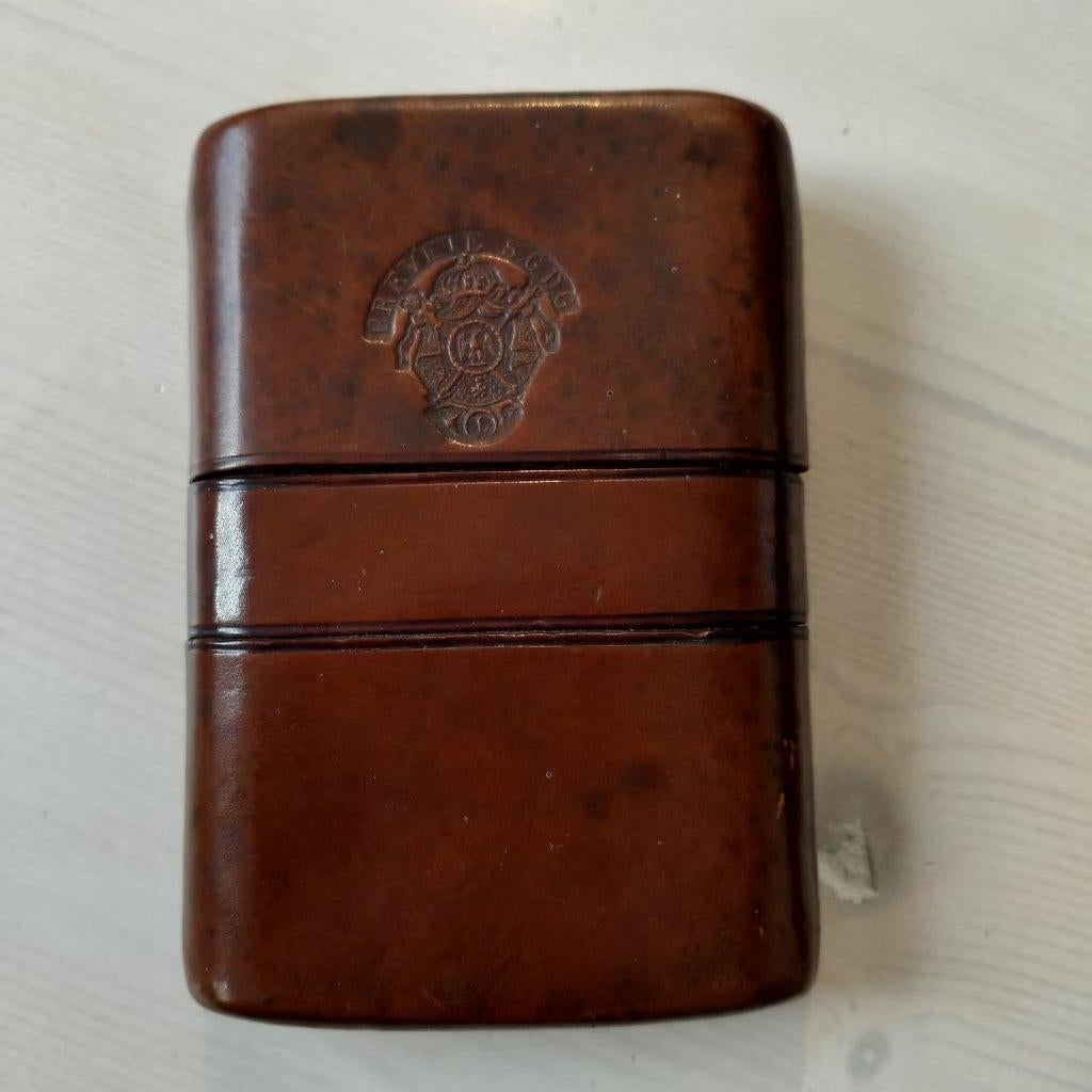 antiek lederen patroontas, Verzamelen, Ophalen of Verzenden, Overige soorten, Overige gebieden