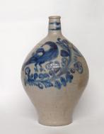 Antieke Westerwald kruik met vogel., Ophalen of Verzenden