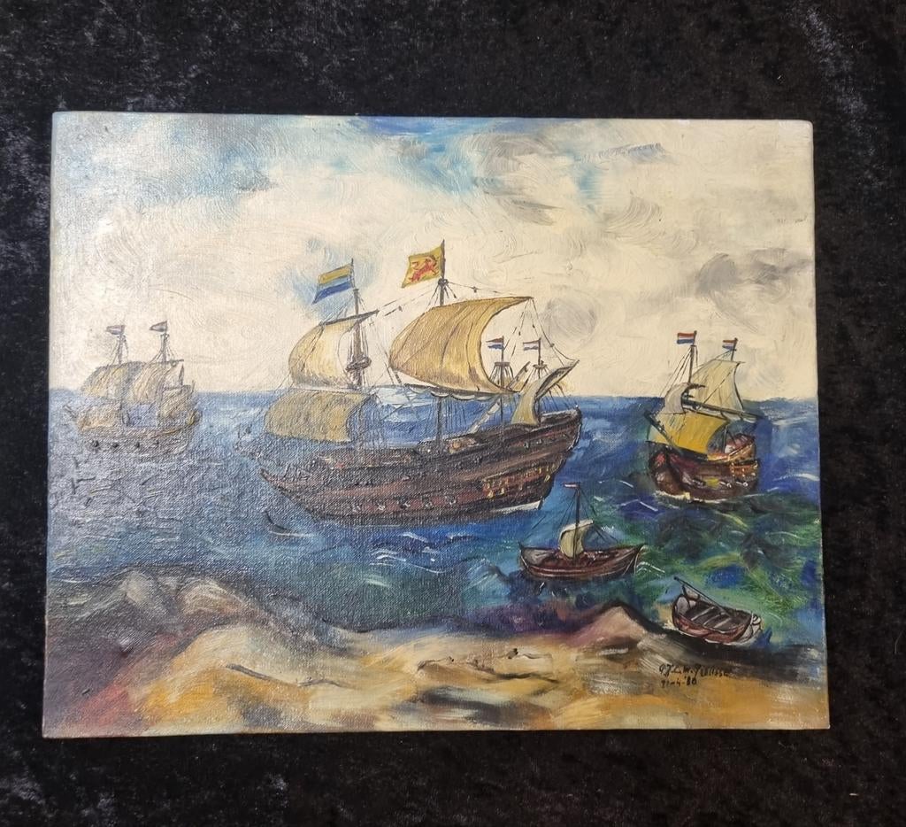 Maritiem schilderij W. M. PRUIS, Ophalen of Verzenden