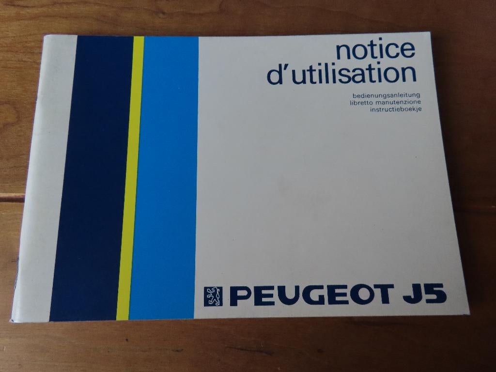 Instructieboek Peugeot J5 benzine, diesel 1984 meertalig +NL, Ophalen of Verzenden