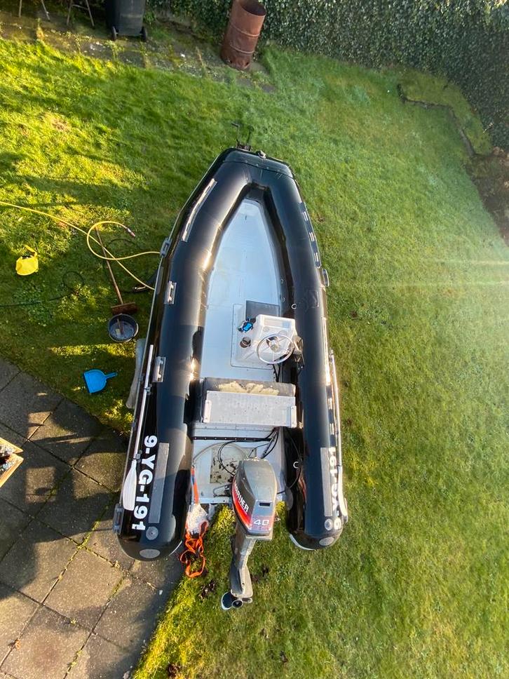 Rib rubberboot 4.5m 40pk, Watersport en Boten, Rubberboten, Gebruikt, Overige merken, Overige materialen, Minder dan 70 pk, Benzine