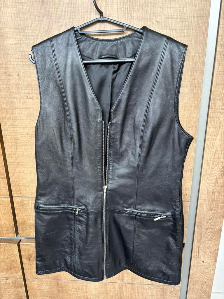 Leren hesje, Ophalen, Zo goed als nieuw, Zwart