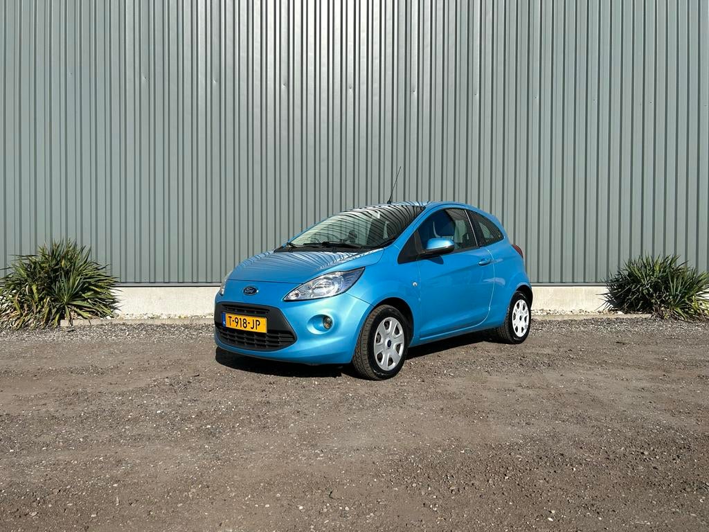 Ford Ka 1.2 51KW 2010 Blauw, Auto's, Voorwielaandrijving, 1242 cc, 4 cilinders, Handgeschakeld