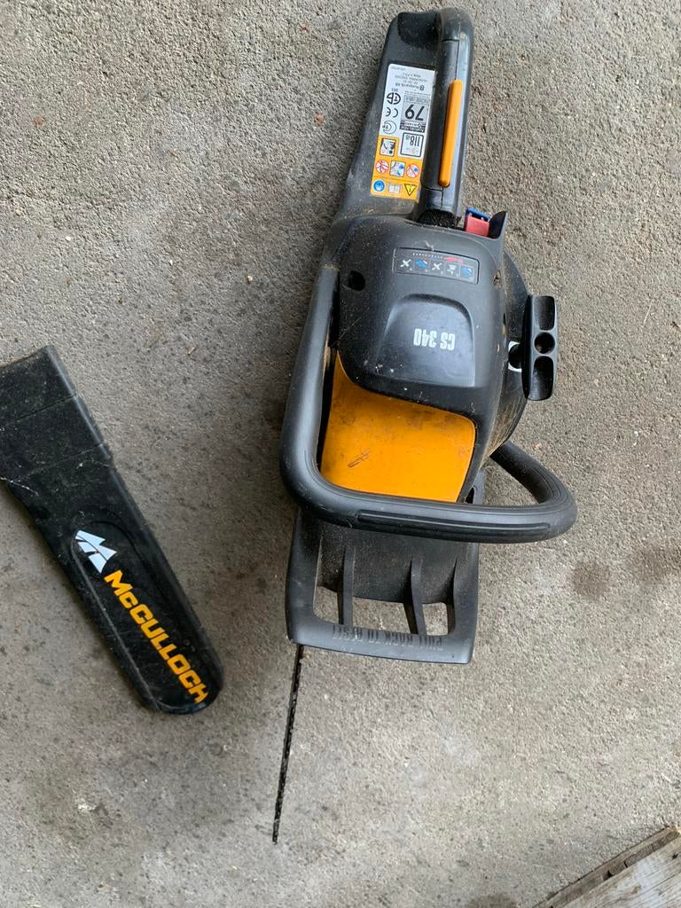 McCulloch CS 340 kettingzaag, Tuin en Terras, Handzagen, Ophalen of Verzenden, Gebruikt, Overige typen