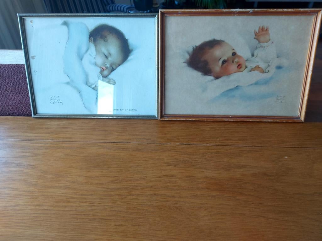 2 Schilderijen van baby's: P. Gutmang & P. Pargé, Antiek en Kunst, Ophalen of Verzenden