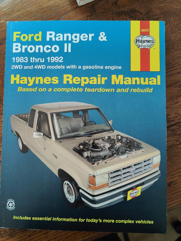 Haynes Manual Ford Ranger Bronco II 83-92, Ophalen of Verzenden