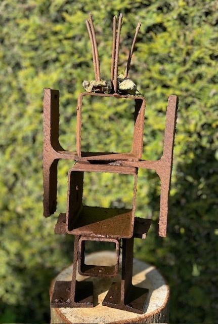 Theo Niemeijer, roestbeeld; Robotmannetje, Antiek en Kunst, Ophalen