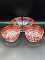 Vintage Italië 50s Dessert Schaaltjes en Grote Schaal, Gebruikt, Ophalen of Verzenden, Overige stijlen, Glas