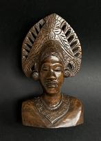 Buste Janger danseres Bali Ned-Indië Indonesië, Antiek en Kunst, Kunst | Beelden en Houtsnijwerken, Ophalen of Verzenden