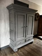 Landelijke grijs eiken buffetkast broodkast kledingkast, Huis en Inrichting, Ophalen, 25 tot 50 cm, 100 tot 150 cm, 200 cm of meer