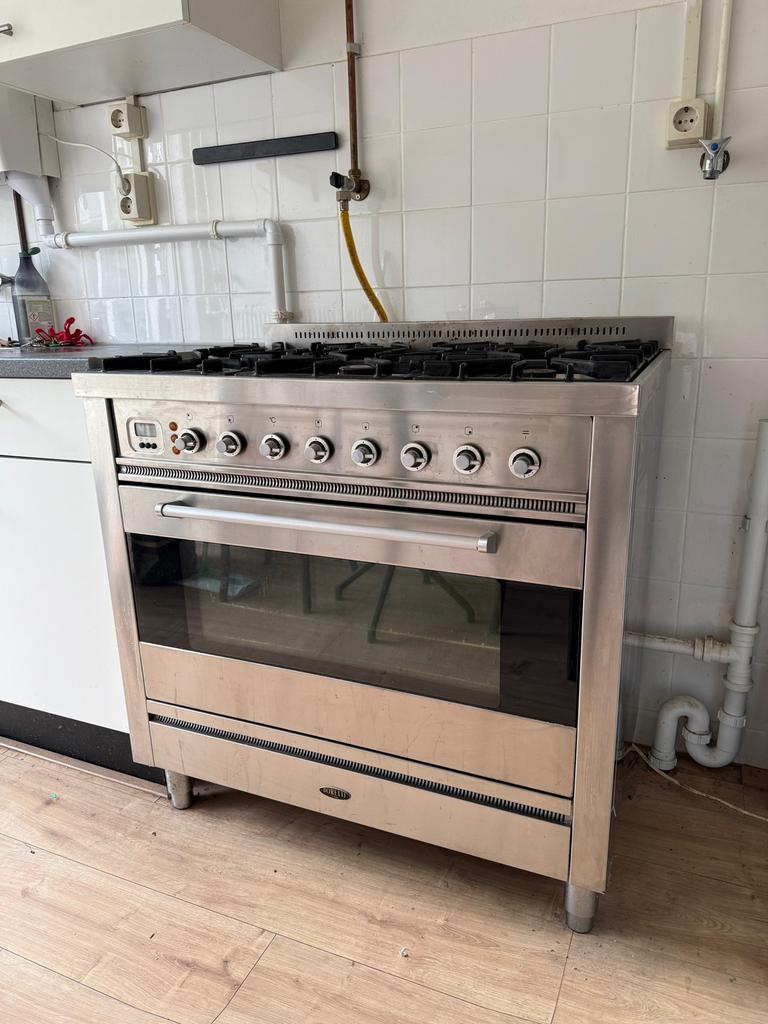 Boretti zespits gasfornuis met oven, Ophalen, Gebruikt, 60 cm of meer, Gas