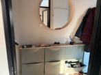 Ikea Trones schoenenkast met spiegel en houten plank, Ophalen of Verzenden, Gebruikt