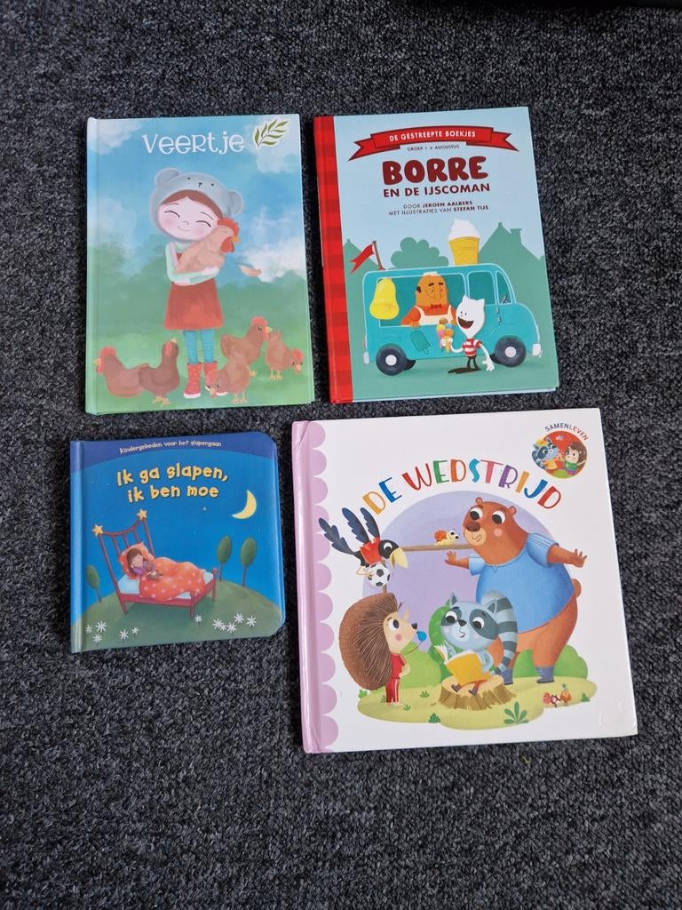 4 leuke kinderboeken: Veertje, Borre, Ik ga slapen & De Weds, Ophalen of Verzenden, Gelezen, 3 tot 4 jaar
