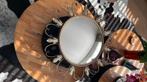 Deknudt Sunburst butler spiegel rond 1960’s, Verzenden, Rond, Minder dan 50 cm