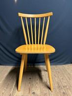 Vintage houten Spijlenstoel, Ophalen, Gebruikt, Bruin, Vintage Scandinavisch