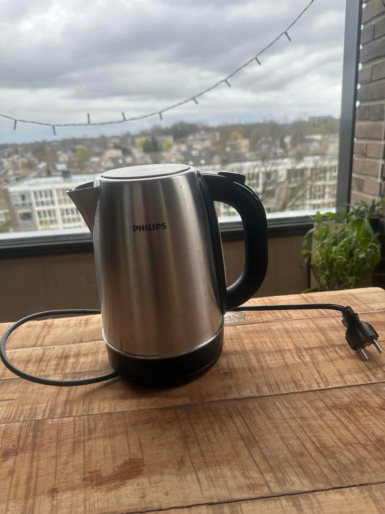 Philips Waterkoker RVS - Snel en Efficiënt, 1 tot 2 liter, Ophalen of Verzenden, Gebruikt, Rvs