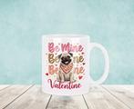 Be Mine Mopshond Mok - Valentijnsdag, Verzenden, Keramiek, Nieuw, Overige stijlen