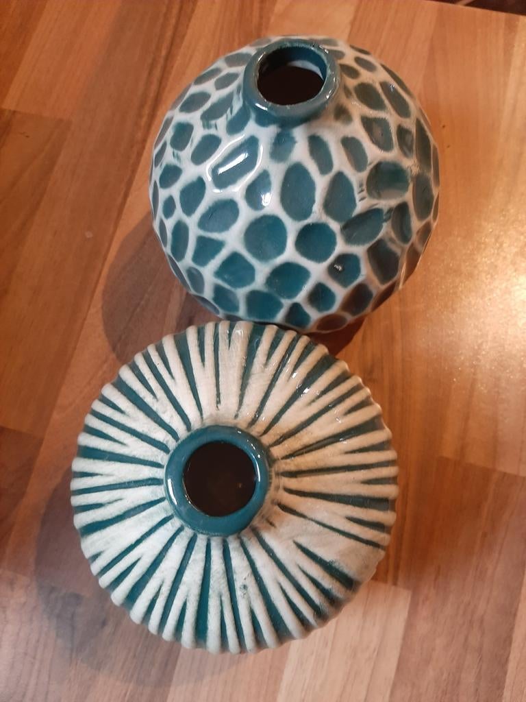 2 kleine vazen leuke woondecoratie, Ophalen of Verzenden