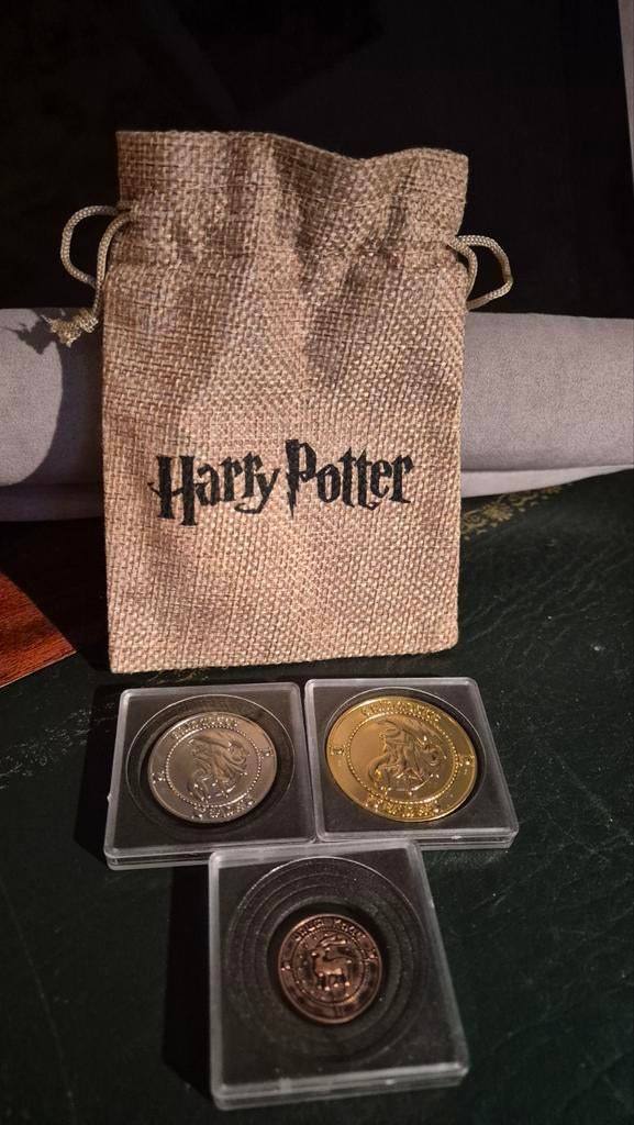 Harry Potter geldzakje + fantasy munten – cadeau, Ophalen of Verzenden, Nieuw, Replica