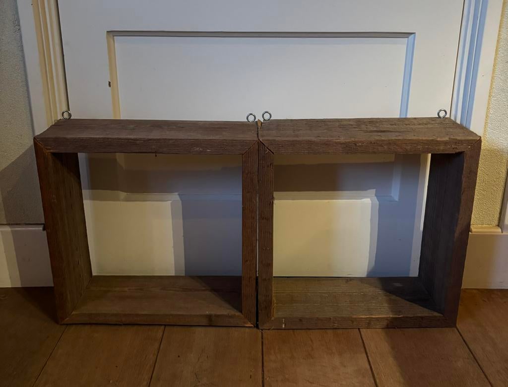 Wanddecoratie kubus steigerhout, Ophalen, Gebruikt, Hout, Minder dan 50 cm
