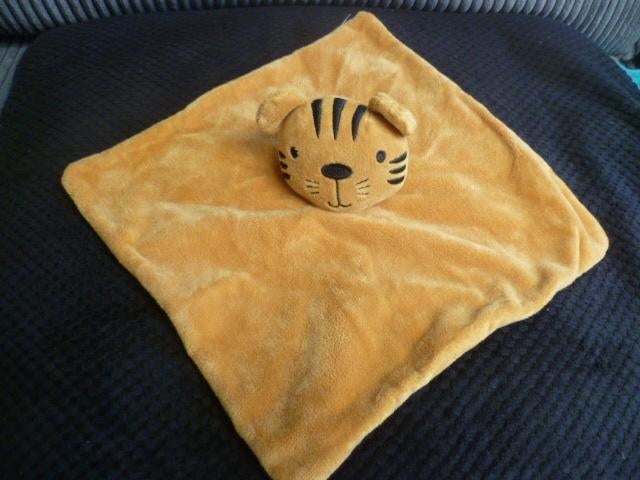 3x Bruin okergeel velours tijger doekje lapje Bambino, Ophalen of Verzenden, Zo goed als nieuw, Overige typen