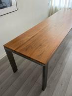 Houten eettafel 3 meter lang met zwevend blad, Ophalen, 200 cm of meer, 50 tot 100 cm, Zo goed als nieuw