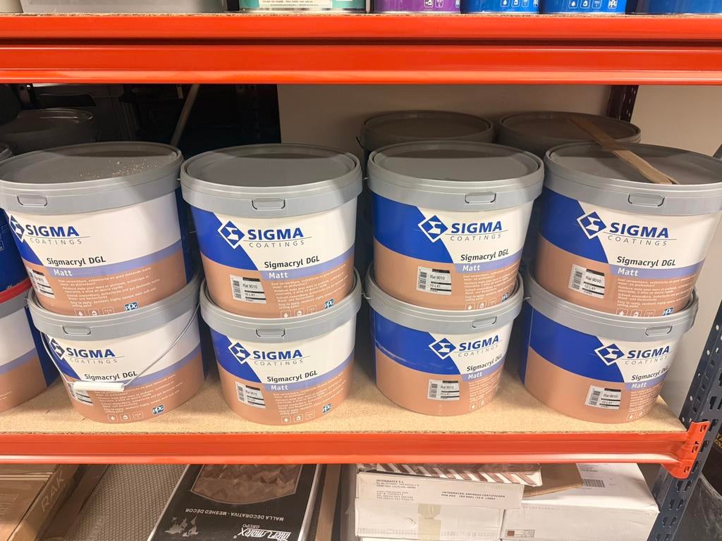 Simga 9010 saus, Doe-het-zelf en Verbouw, Verf, Beits en Lak, 10 tot 15 liter, Ophalen, Nieuw, Wit