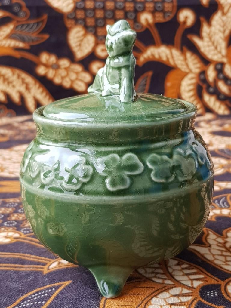 Mooie oude SylvaC suikerpot uit Engeland met een Pixie., Antiek en Kunst, Ophalen of Verzenden