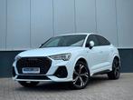 Audi Q3 Sportback 45 TFSI e Hybrid 3x S-Line Black Edition., Auto's, Gebruikt, Zwart, Adaptive Cruise Control, Leder en Stof