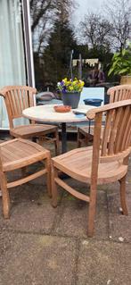 Onderhoudsvrije 4-seizoenen buitentafel, Tuin en Terras, Tuintafels, Ophalen, Gebruikt, Rond