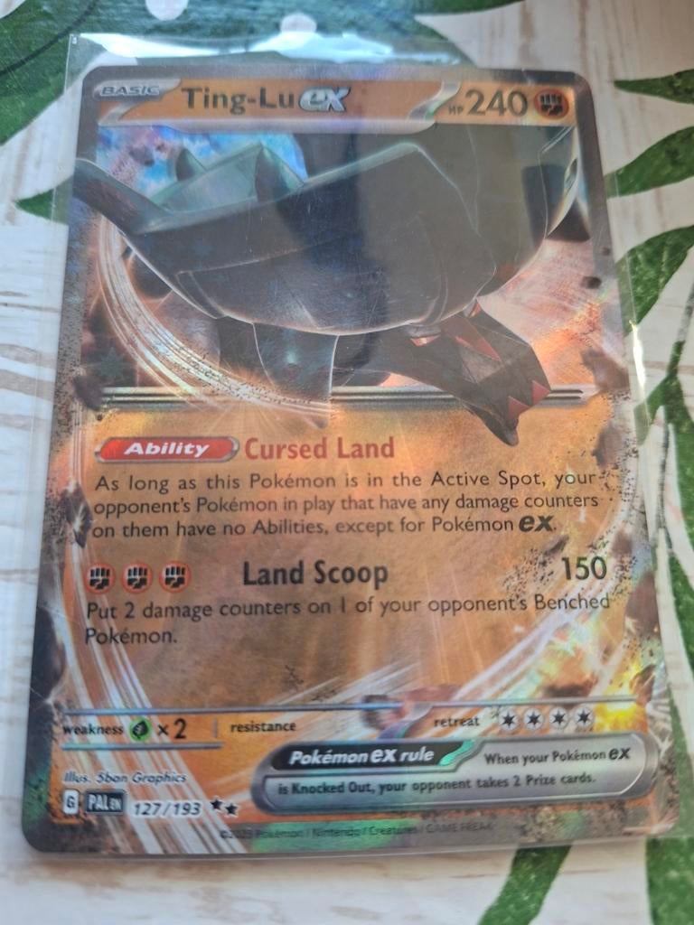 Ting-Lu ex Pokémon kaart (Obsidian Flames 127/193), Ophalen of Verzenden, Zo goed als nieuw, Losse kaart, Foil