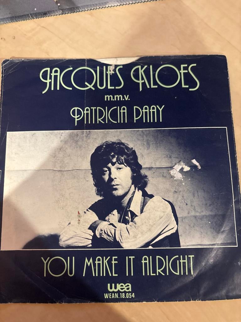 Jacques Kloes m.m.v. Patricia Paay - You Make It Alright, Cd's en Dvd's, Gebruikt, 7 inch, Single, Ophalen of Verzenden