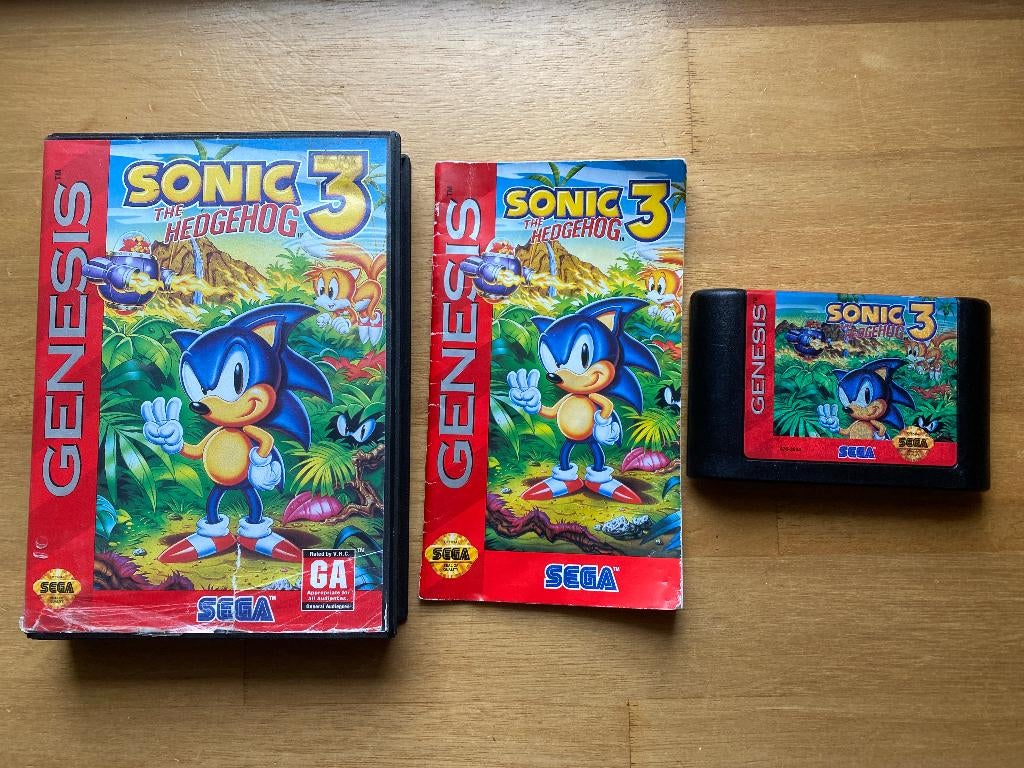 sonic 3 sega genesis, Spelcomputers en Games, Games | Sega, Gebruikt, Mega Drive, Racen en Vliegen, 1 speler, Vanaf 3 jaar, Ophalen of Verzenden