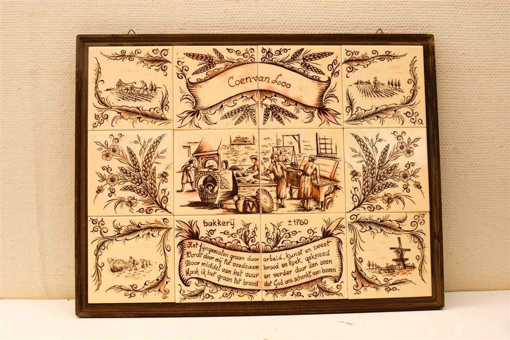 Tegelplateau van 12 tegels 50746, Ophalen of Verzenden, Gebruikt, Zwart, Vijf, Zes of meer stoelen