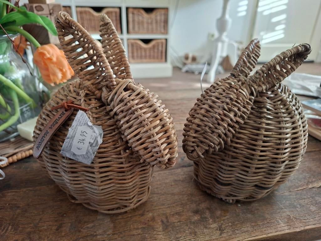Riviera Maison Rustic Ratan Easter Bunny, Ophalen of Verzenden, Nieuw