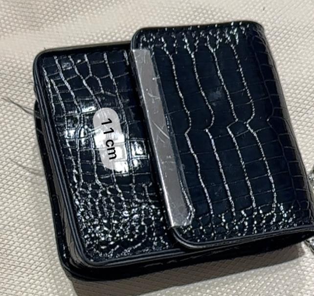 Stijlvolle Zwarte Kleine Tas met Ketting - Croco Look, Ophalen of Verzenden, Zo goed als nieuw, Zwart, Overige merken