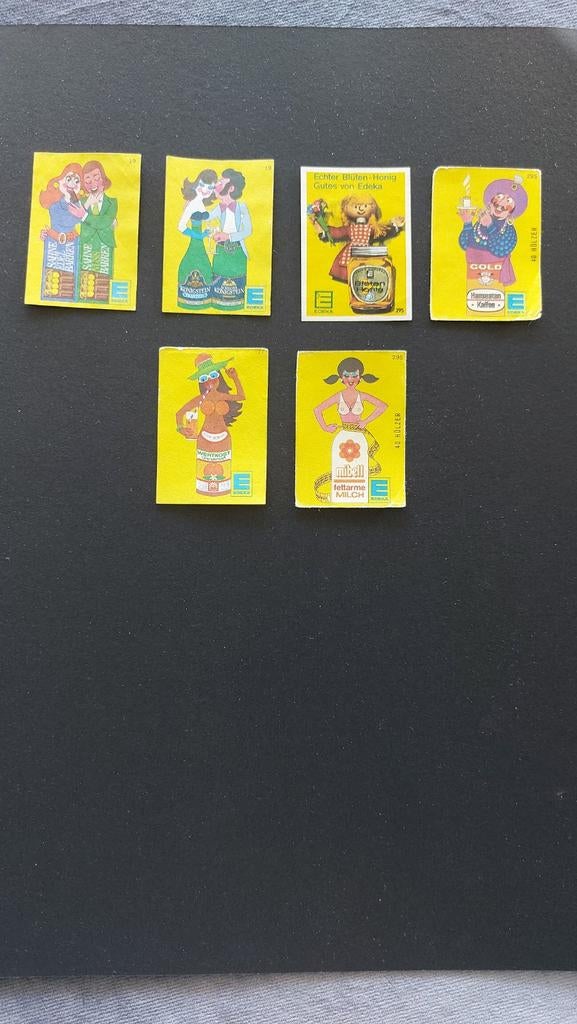 Lucifermerken, Edeka 6 stuks, Verzamelen, Rookartikelen, Aanstekers en Luciferdoosjes, Verzenden, Gebruikt, Luciferdoosjes of -merken
