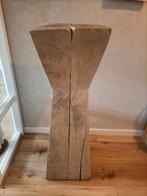Hele zware houten zuil/plantenstandaard. Sokkel. Landelijk., Ophalen