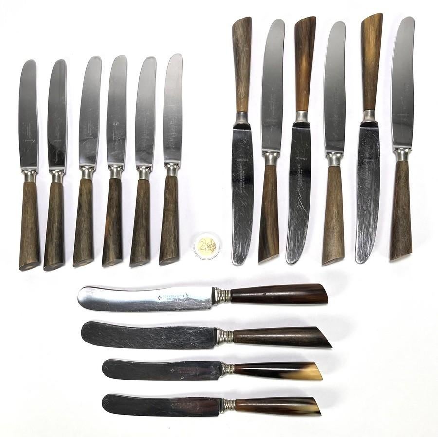 1266. Messen met hoornen heft, R.A. Herder - begin 20e eeuw, Ophalen of Verzenden