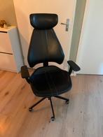 Zwart leren gaming stoel in zeer nette staat, Ophalen, Zo goed als nieuw, Zwart